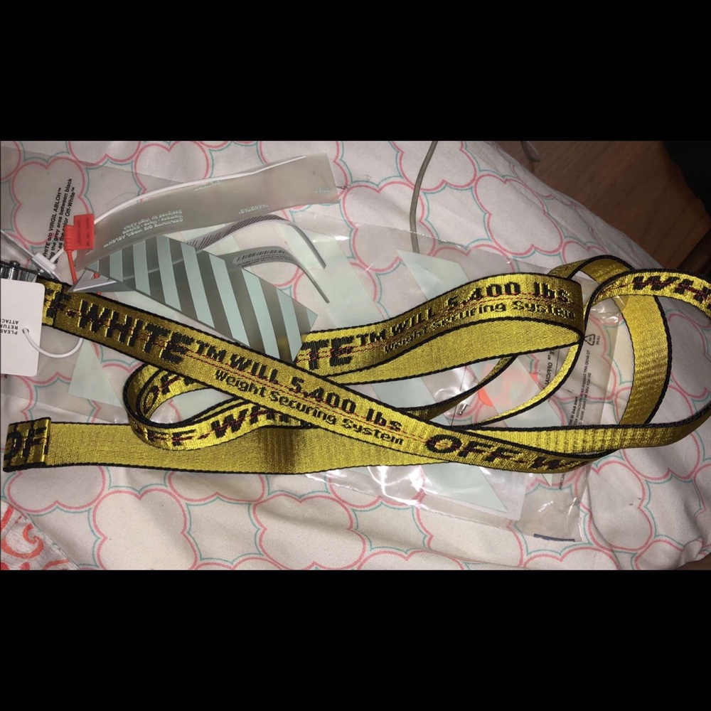 “Mini” Off-white industrial belt